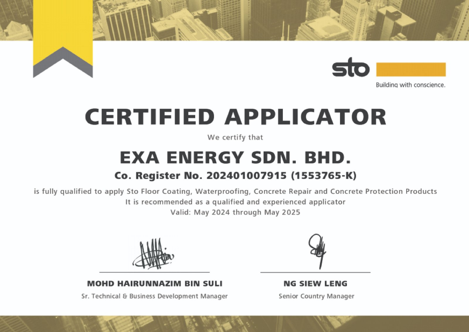 STO Certified Applicator