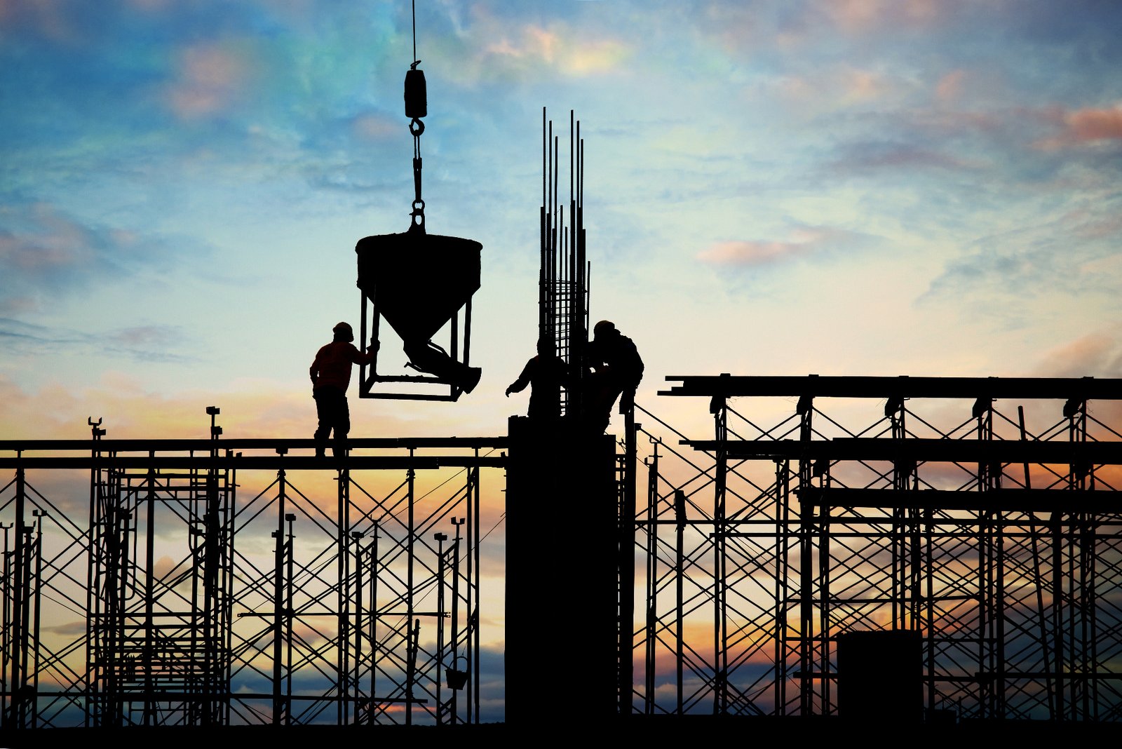 Construction site silhouette